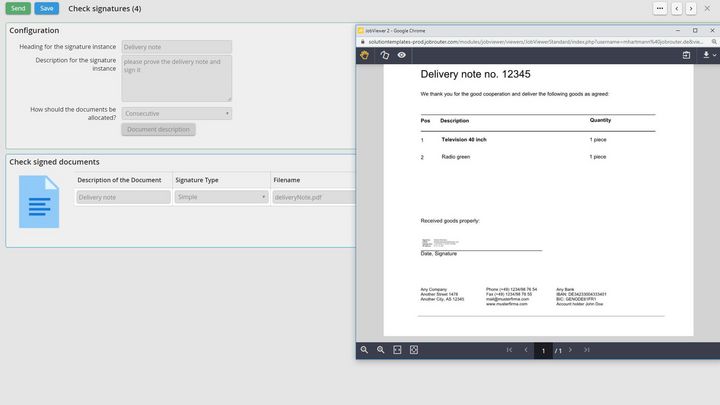 JobSignature - Check signatures