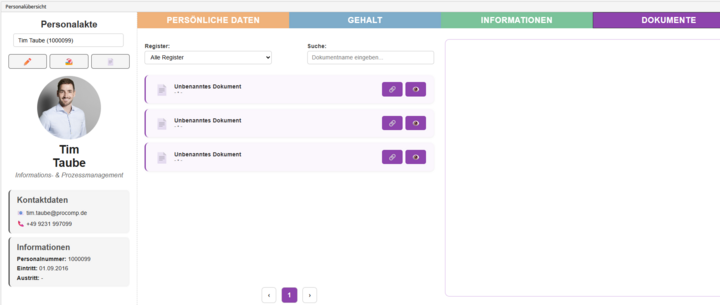 Beispiel Dashboardansicht